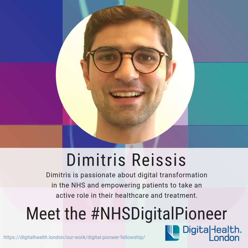DHealthLDN's tweet photo. Introducing @dimireissis who is a Registrar in Plastic and Reconstructive Surgery, working for the NHS as part of the London training programme. Dimitris is part of the 2019 cohort of the #NHSDigitalPioneer Fellowship Programme. More: https://t.co/pyVJ2yTbUP #NHS https://t.co/vCVbh0jtMN