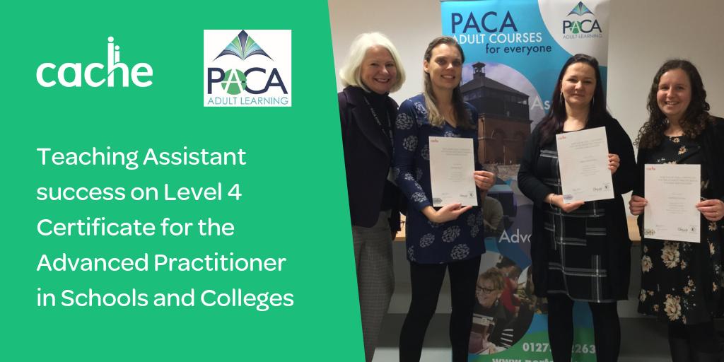 CACHEORG's tweet photo. Teaching Assistant success on Level 4 Certificate for the Advanced Practitioner in Schools and Colleges. https://t.co/Dh90GU7Woz https://t.co/PIH9hkKRO0
