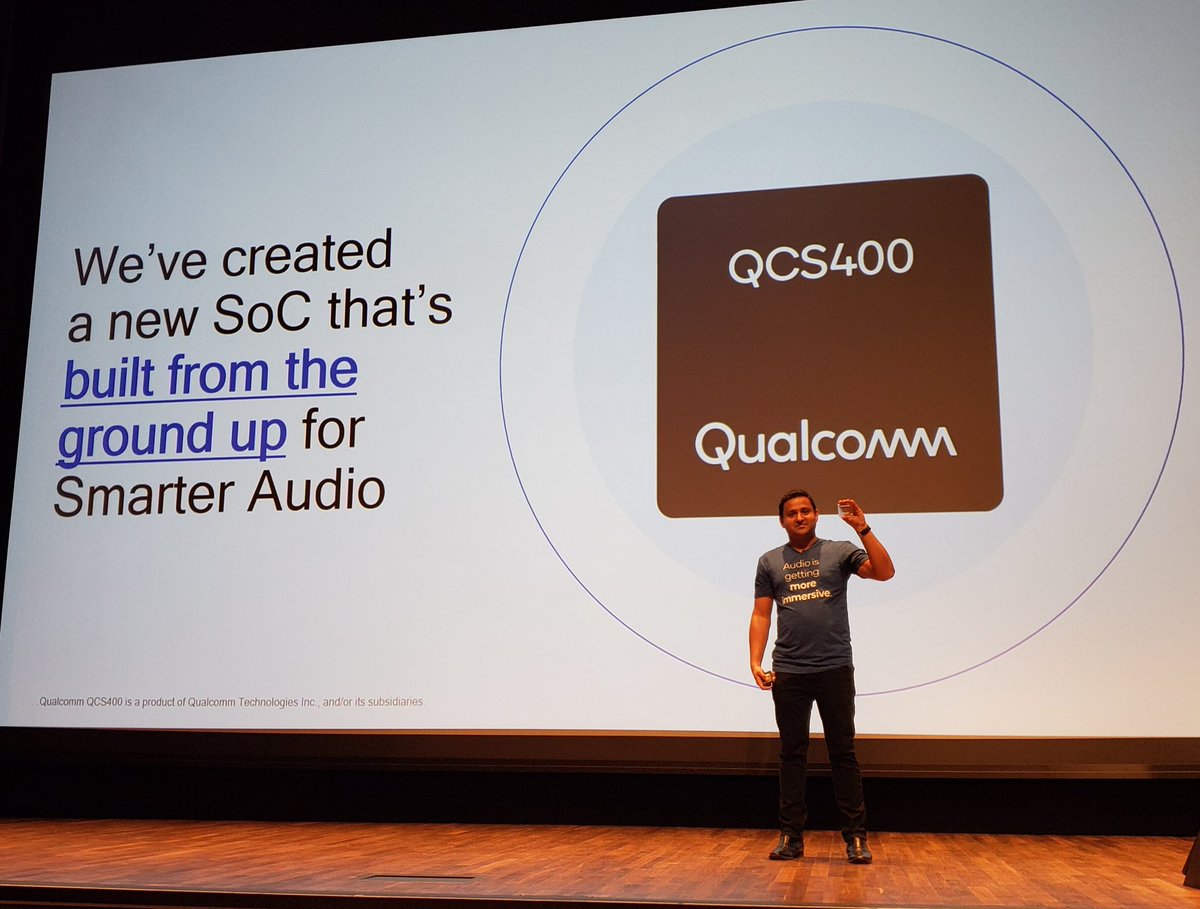 caro_milanesi's tweet photo. In San Diego to hear more about @Qualcomm new dedicated smart speaker platform centered on their AI-enabled highly integrated SoC #QCS400 https://t.co/KnHgmVTSE9