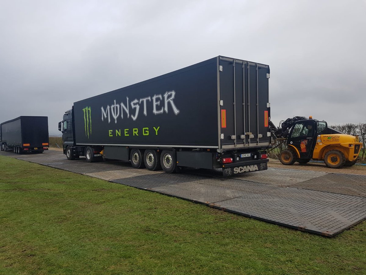 Our installation team have just arrived back from assembling compound areas and temporary roadways for <a href="/MonsterEnergy/">Monster Energy</a> ready for the mxgp this weekend at Matterley Basin, we’ve achieved this using our #Tufftrak trackway panels!