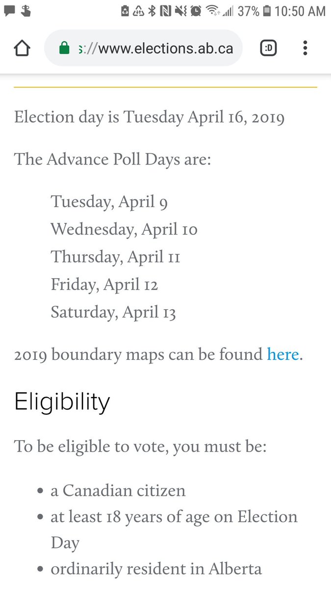 downhillnut's tweet photo. Here we go, Alberta.
Advance polls April 9, 10, 11, 12, 13
Voting day is Tuesday, April 16, 2019
Check your boundary maps, research your candidates, vote. #abvote #ableg https://t.co/OXM7jSzoSQ
