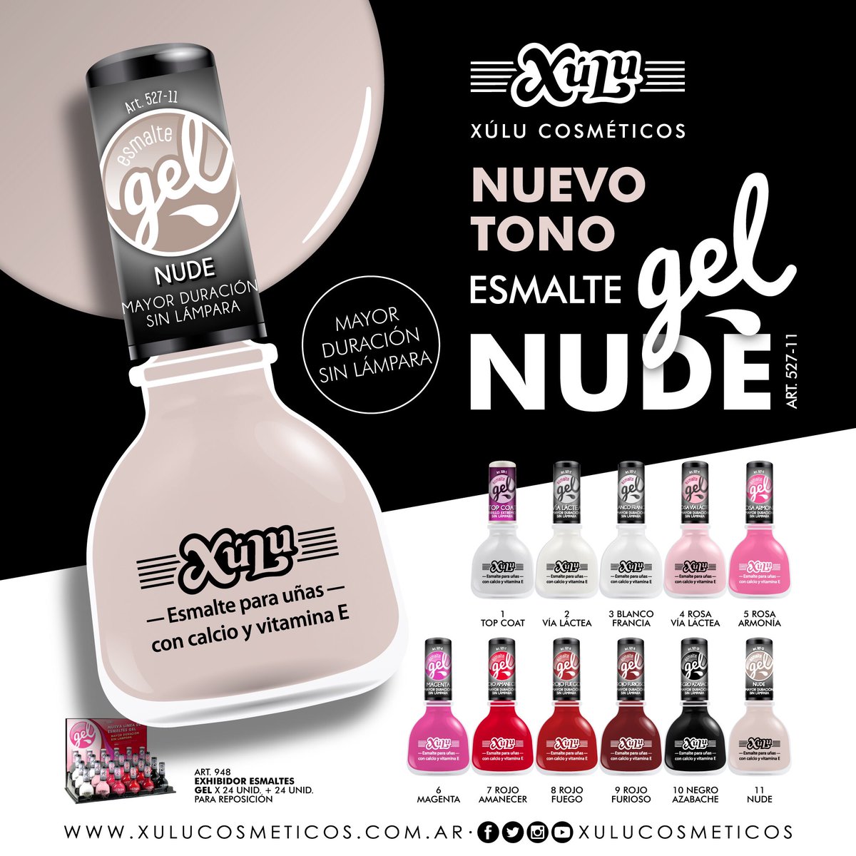 xulucosmeticos's tweet image. Esmaltes gel. ¡Nuevo tono NUDE! Dale brillo y color a tus uñas. ¡Más brillo sin lámpara!
#xulucosmeticos #esmaltesgel #masbrillo #manicure #nude #lanzamiento #xulunails #beauty #nail #esmalte #xuluesmalte #art #gel