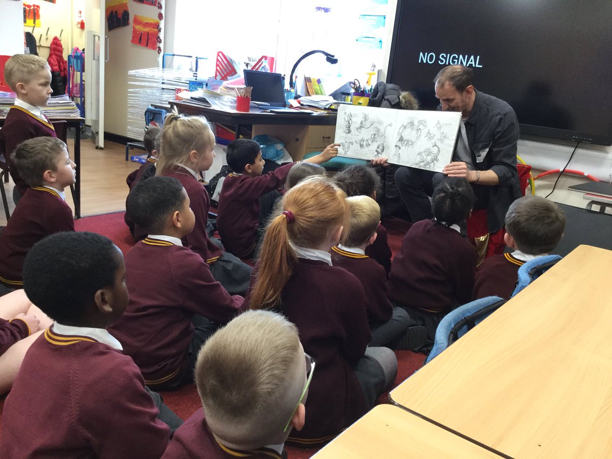 ssao_y2's tweet photo. What a fantastic day we have had in KS1 with the book author and illustrator Mark Robertson. It has been a day to remember thank you for sharing your talents #mprobertson https://t.co/zhbIaeH90n