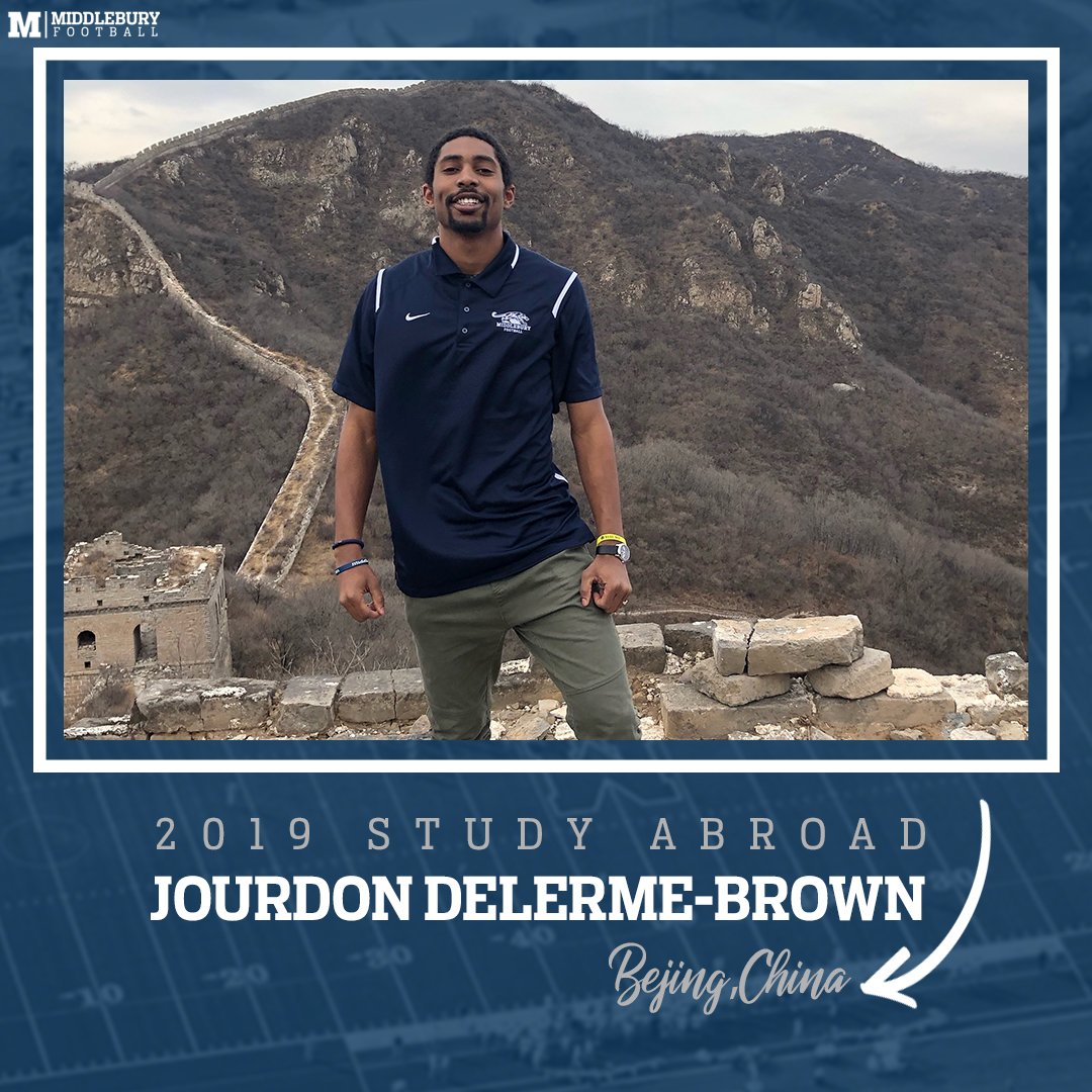 Study Abroad Feature | Chinese &amp; Political Science major Jourdon Delerme-Brown visited the Great Wall of China while he is studying in Bejing this semester! #GoMidd #whyd3