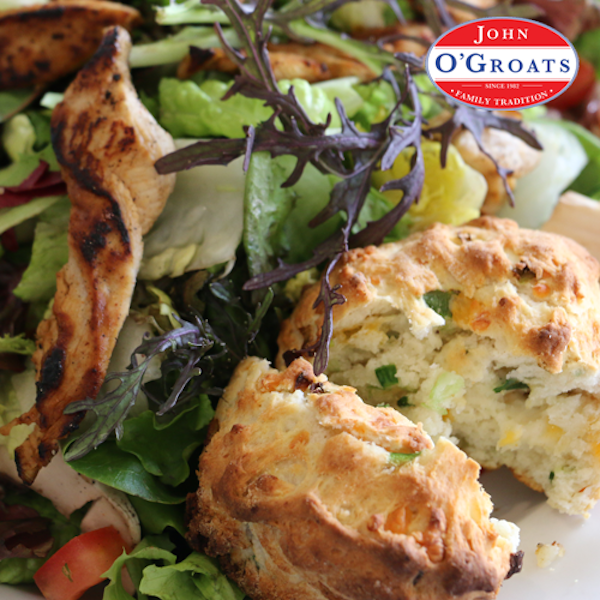 JohnOGroatsLA's tweet photo. Better than just #bread, have a #biscuitfromheaven with your #lunch#fromscratch #takeandbake #salad#johnogroats #brunch #losangeles https://t.co/vRbYasjUkW