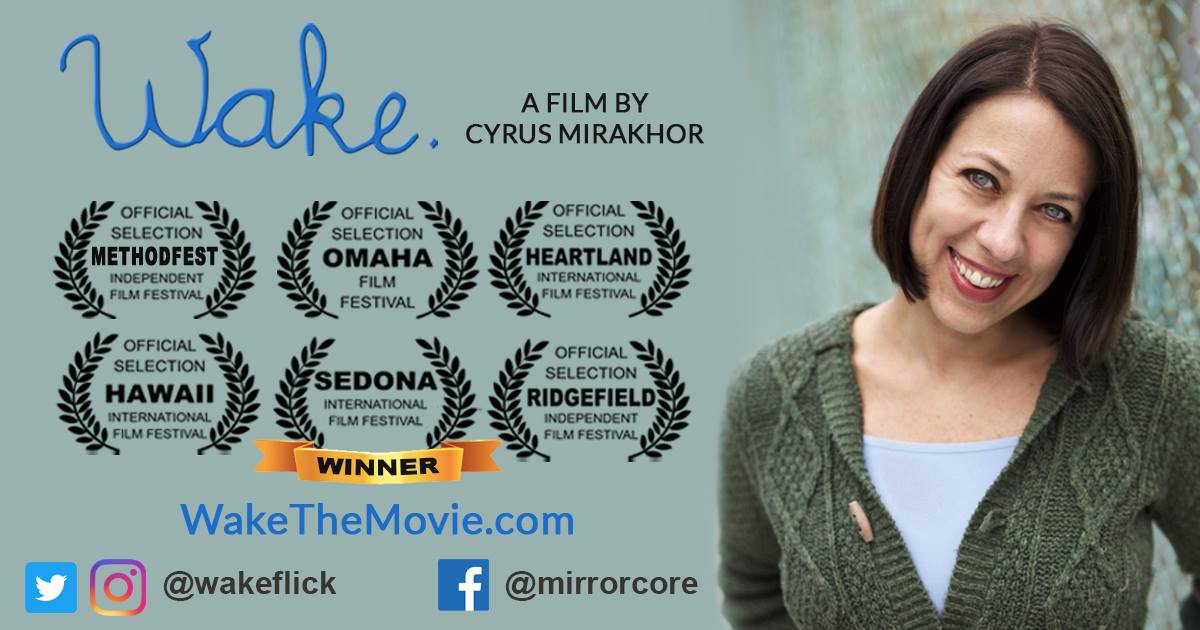 wakeflick's tweet photo. .@mirrorcore congratulates #screenwriter Carey Crim for adapting her wonderful play WAKE into our first feature film. Come out to #MethodFest Independent Film Festival next Tues Mar 26, 7:30pm. Tickets at https://t.co/1tMyfHKBx9. @beingcareycc #LA #FilmFestival https://t.co/2taOzTuHgP