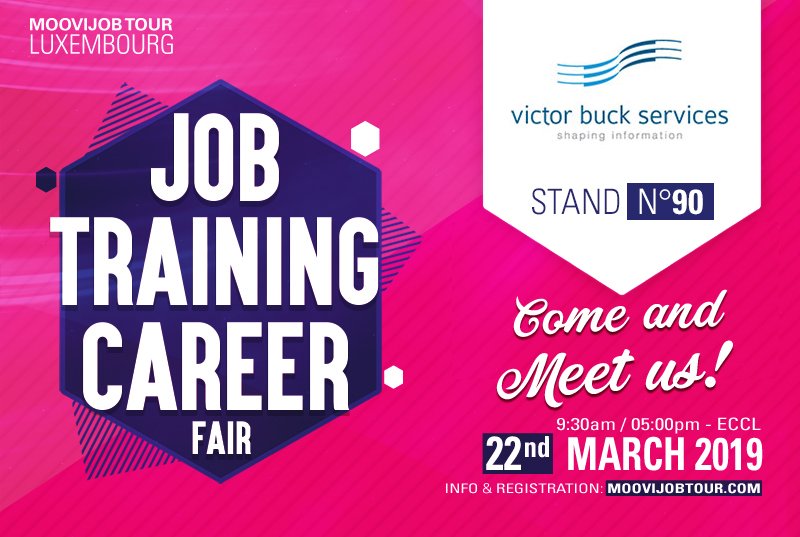 3 days left before Moovijob Tour 2019, come and meet us on stand n°90! Register now and see you on Friday! bit.ly/2IOPbkf #Moovijob #Jobs #Luxembourg