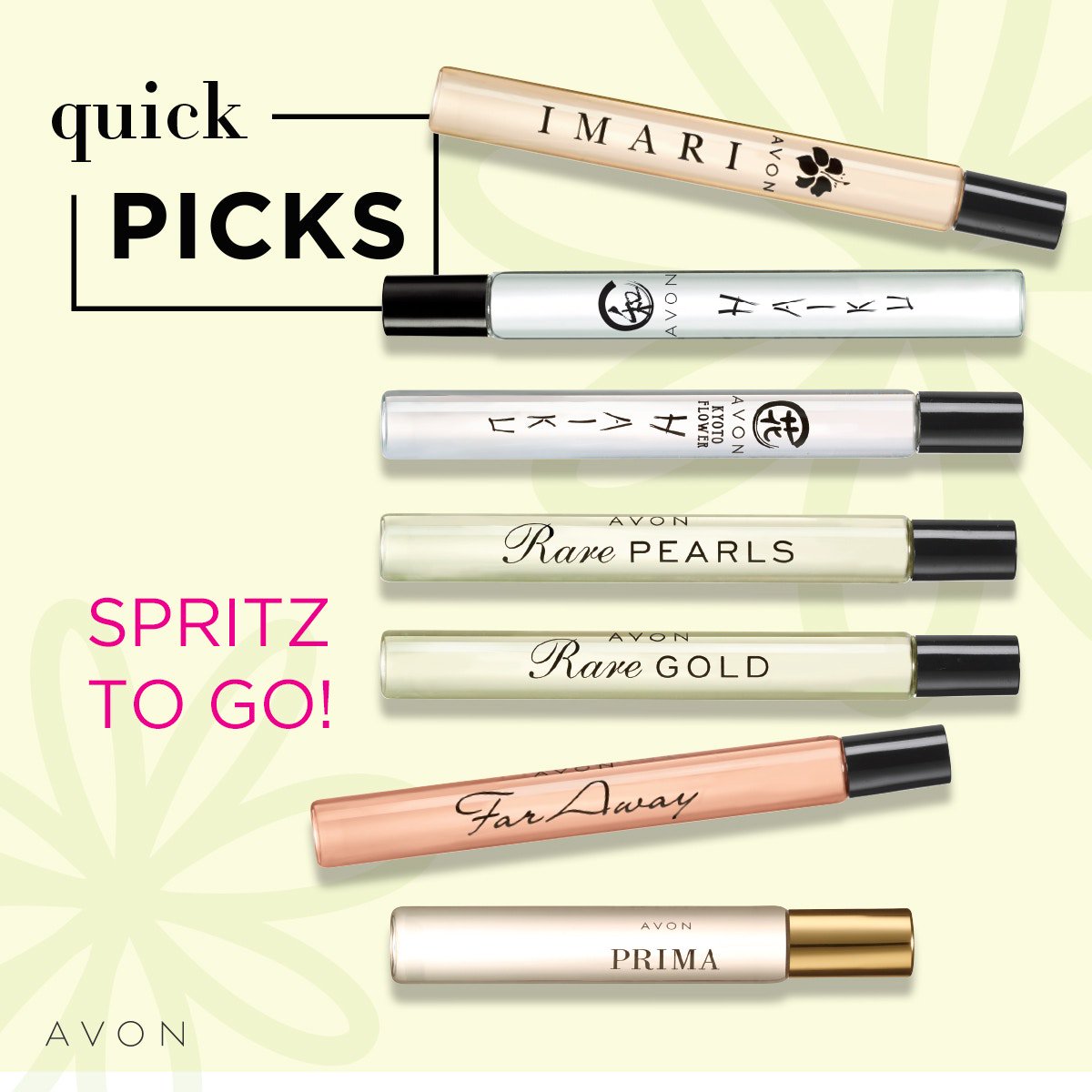 IsbelJoyDesigns's tweet image. Travel fragrances.  Fit perfectly in your purse.  Many of your favorite scents. Find them at go.youravon.com/3c49nk  #travel #pursesize #spritztogo #beautyaddict #avonrep #quickpicks