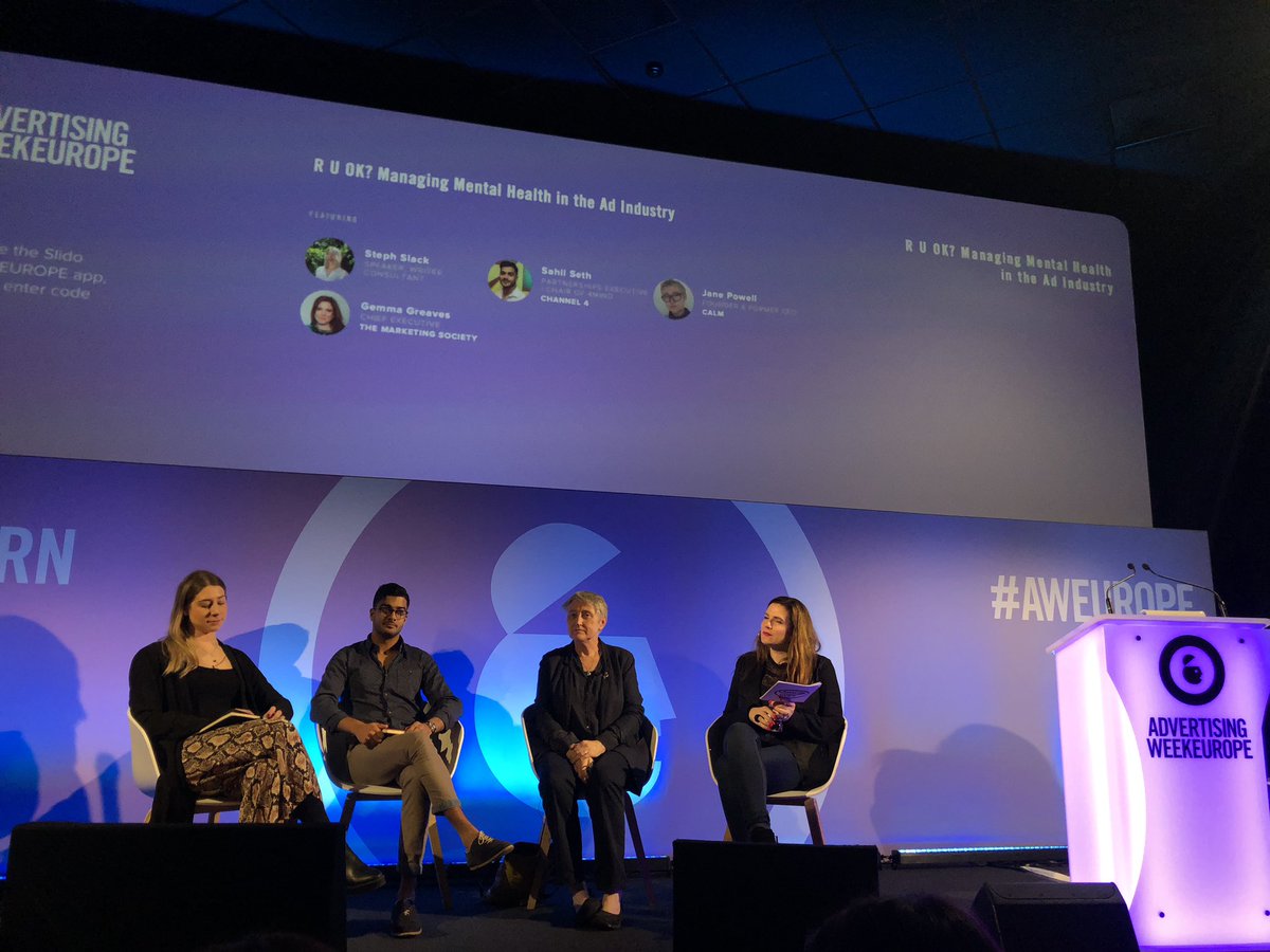Bloom (@bloom_) on Twitter photo Great panel discussion on mental health in the work place hosted by <a href="/gemmahgreaves/">Gemma Greaves</a> from @TheMarketingSoc #AWEurope Great panel discussion on mental health in the work place hosted by <a href="/gemmahgreaves/">Gemma Greaves</a> from @TheMarketingSoc #AWEurope