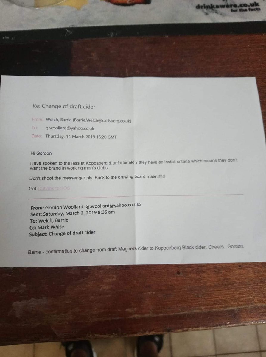 PonteSocial's tweet photo. Wow working men,s clubs are not good enough for kapparberg draught cider https://t.co/ZLVdtgulJy