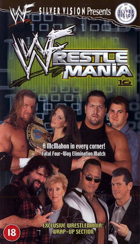 JacquayOctavis's tweet photo. 19 days away from #wrestlemania #Ticketready #wrestlemania2000 /#WM16 HHH(c) (with Stephanie McMahon) defeated The Rock (with Mr. McMahon), Mick Foley (with Linda McMahon) & Big Show (with Shane McMahon) in a Fatal 4 way elimination match! https://t.co/AAWtVhiPuc