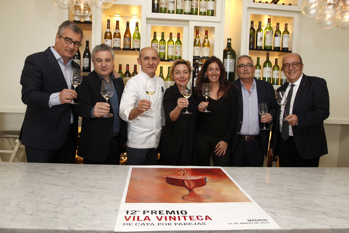 interprofitcom's tweet photo. El restaurante Enoteca Paco Pérez del @HotelArtsBcn ha sido el escenario perfecto para presentación del 12º Premio @vilaviniteca de #CataporParejas, que tendrá lugar este domingo 24 de marzo en el Casino de Madrid. #ruedadeprensa #Interprofit https://t.co/0KM4EVA7IE