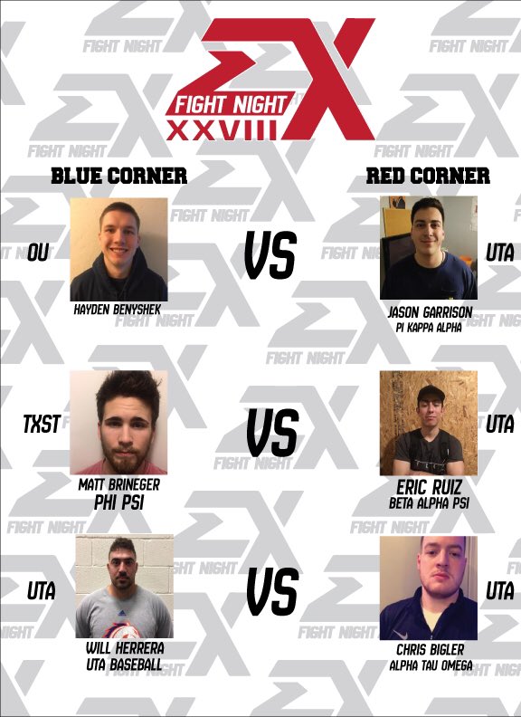 UTAFightNight15's tweet photo. You wanted it, so we brought it! Here is the second/heavier part of the fight card! We can’t emphasize this enough this is an event y’all will not want to miss!

Ticket Link:
https://t.co/RRrOHFFLxB https://t.co/nrSyeBnVsm