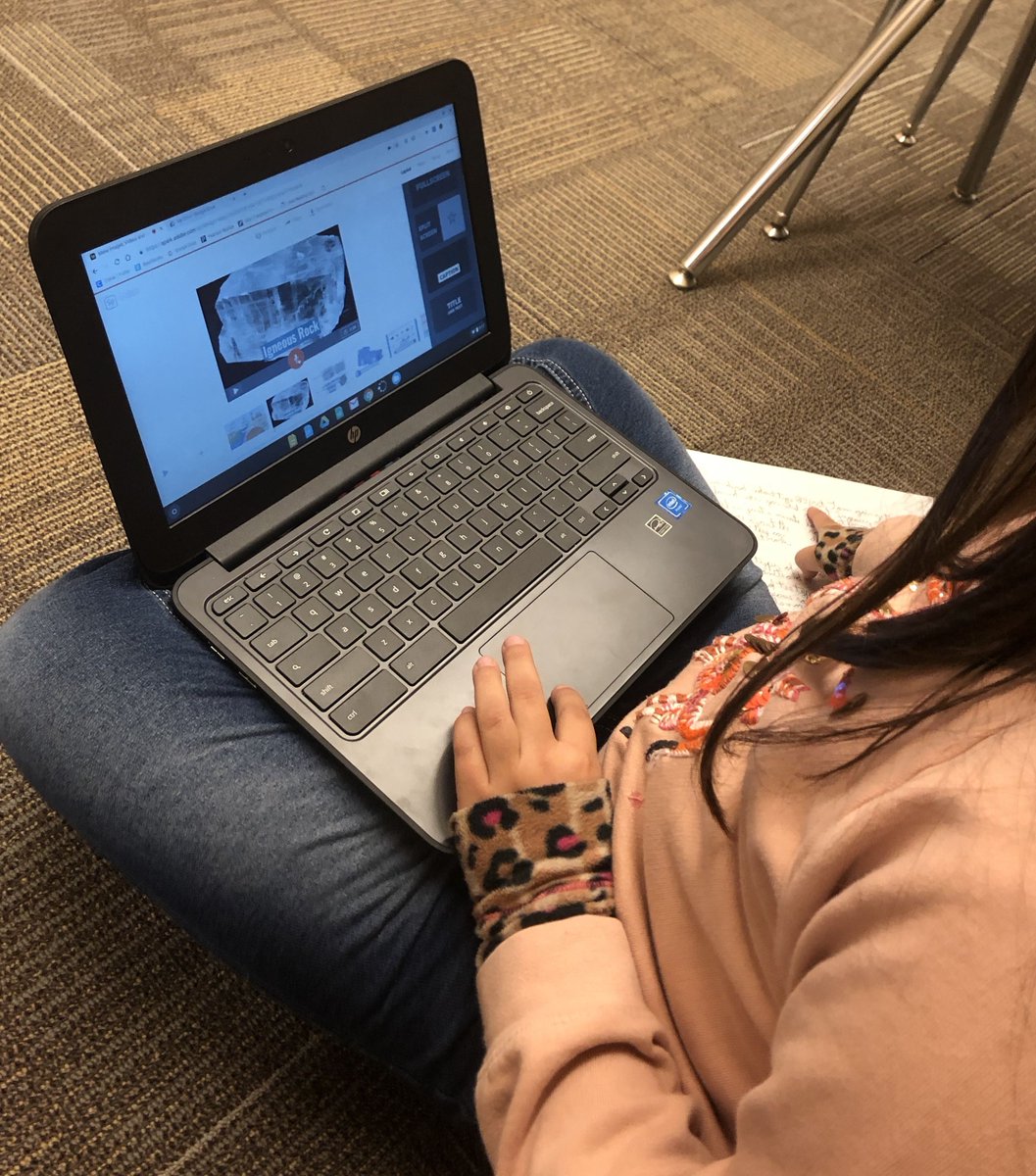 CSDISD's tweet photo. Willow Canyon 4th graders in Ms. Winters class were rocking and rolling on Adobe Spark, creating videos on rock types. #csdistheplacetobe #csdedtech https://t.co/K0O1XMF0Di