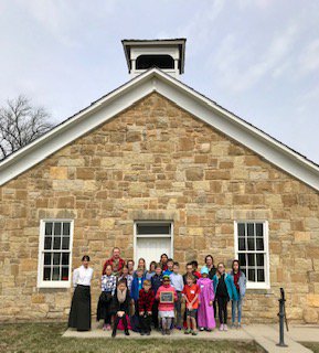 Thanks to <a href="/CedarPTO/">Cedar Hills PTO</a> Take Stock, our students got to live history at <a href="/JoCoMuseum/">JohnsonCountyMuseum</a> Lanesfield School! We used the experience to compare and contrast how things like communities, technology, and communication have evolved over time! #realworldlearning