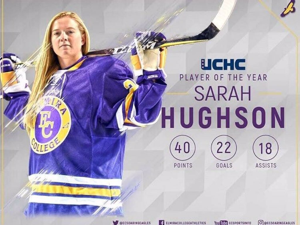 nation_cetacean's tweet photo. After winning her Foundation Award, #24 @shughson_8 told us “I am so honored to even be a part of a league that supports girls hockey as much as the NWHL does, and to be able to rep the Whale for this is just surreal” Also a proud day for both @GunneryGVH1850 &amp; @ECWomensHockey! https://t.co/zxmYMwuagn