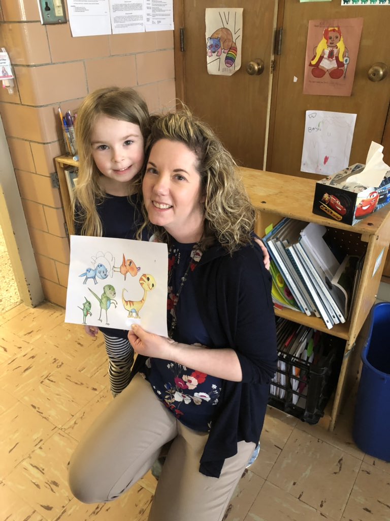 fpcslloescher's tweet photo. Check out these dinosaurs drawn by my favorite pre-k dino artist. I made a copy of her pencil drawings and added a few details and some color. Keep drawing Goldie! You are awesome!@marbogast27 @FPSchools @prek_110 https://t.co/wLJjGCwHU2