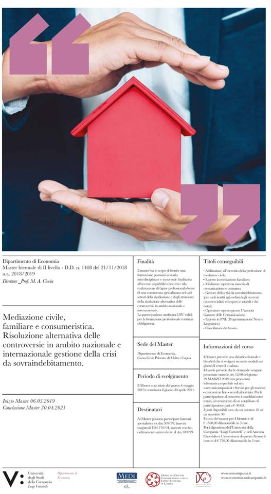 mediaRmente's tweet photo. ottimo #master sulla #mediazione #università della campania luigi vanvitelli @UC_Campania #campania @Med_Vanvitelli  @unicampania #ciao #italia
https://t.co/T2xsRcaNDC #Napoli #mediation @FiloUnioncamere #mediare #mediarmente #legge #civile #commerciale @diritto #mediatore #amore https://t.co/5QcwNnmiR2