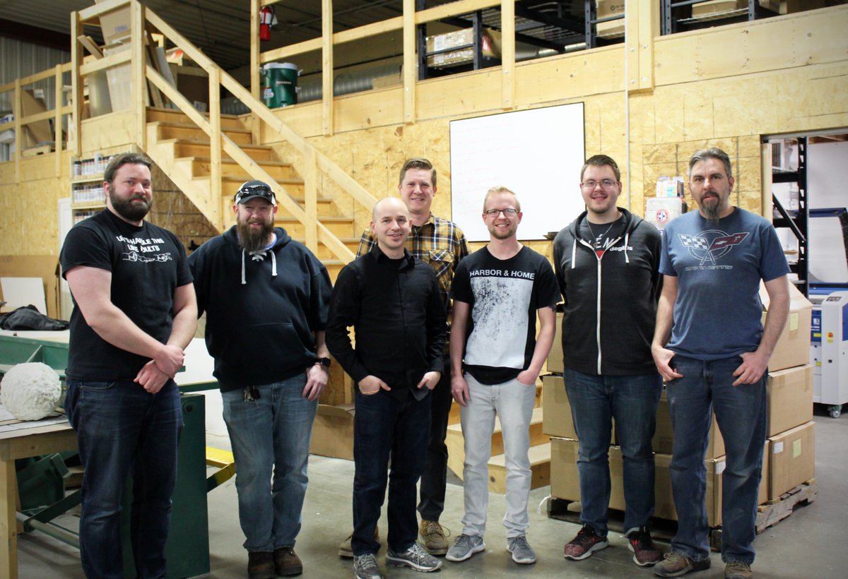 OfficeSigns's tweet photo. Happy #ProductionAppreciationWeek! Today we're highlighting the gentlemen who make up our invaluable Engraving Department.

They help produce name tags, Braille signs, farm signs, and any custom project you'd like! Read more about our Engraving team here:

https://t.co/V7z1PnDKX1 https://t.co/gPkWPiiD9p