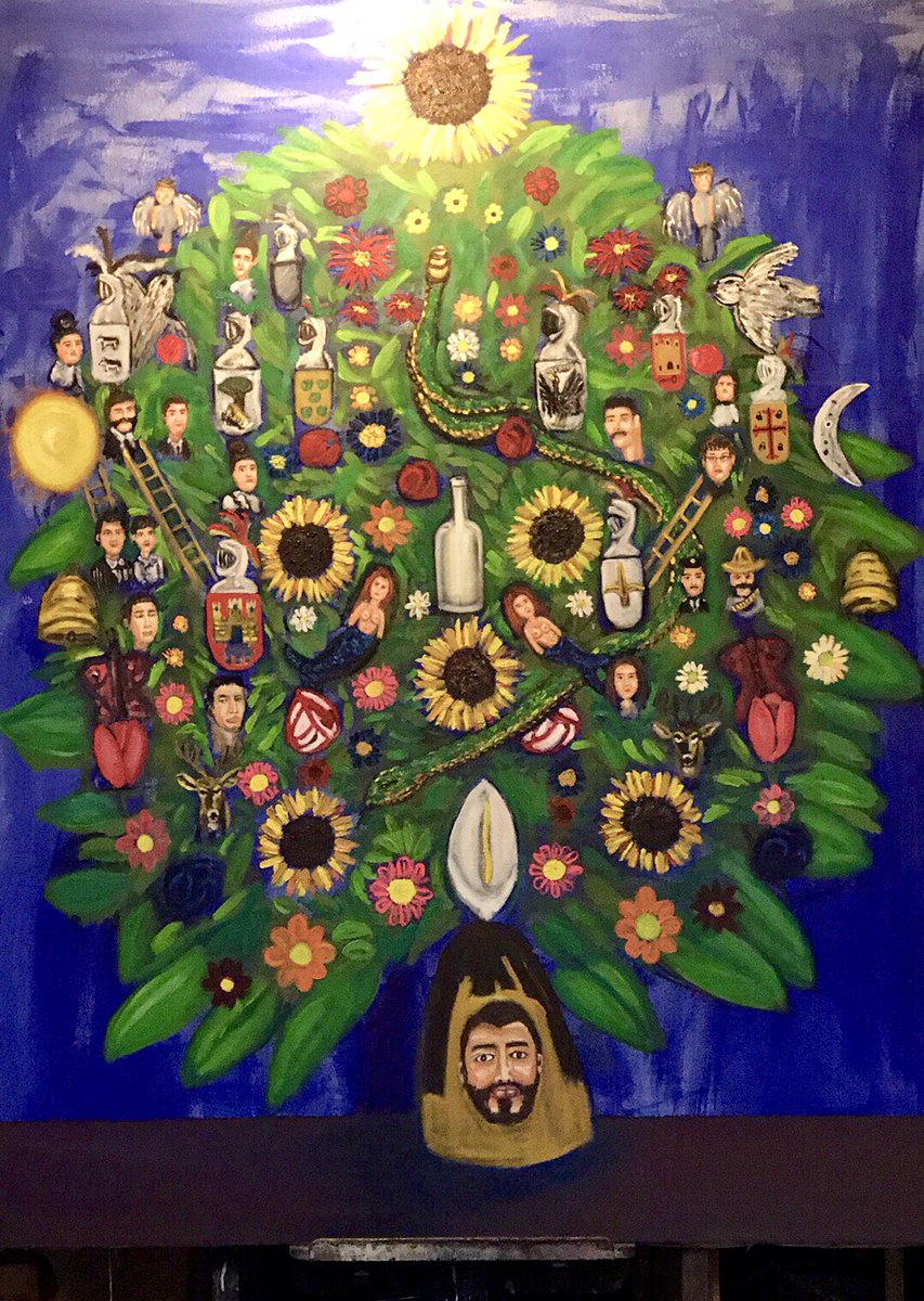 carrillopuertoa's tweet photo. Antes de empezar otro y encaminando el final Árbol de la vida #madecraft #paint #oil https://t.co/JZ4Q8z1bRV