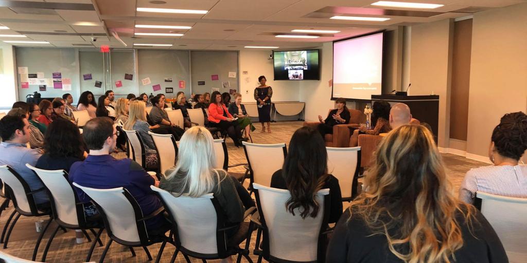 Bridgepoint_Ed's tweet photo. Yesterday our Women@Work committee challenged employees (male and female) to expand their network, identify opportunities, and negotiate in the workplace during its “Be Bold” panel event. #womenshistorymonth #BeBoldToday https://t.co/bGrWmvp4eD