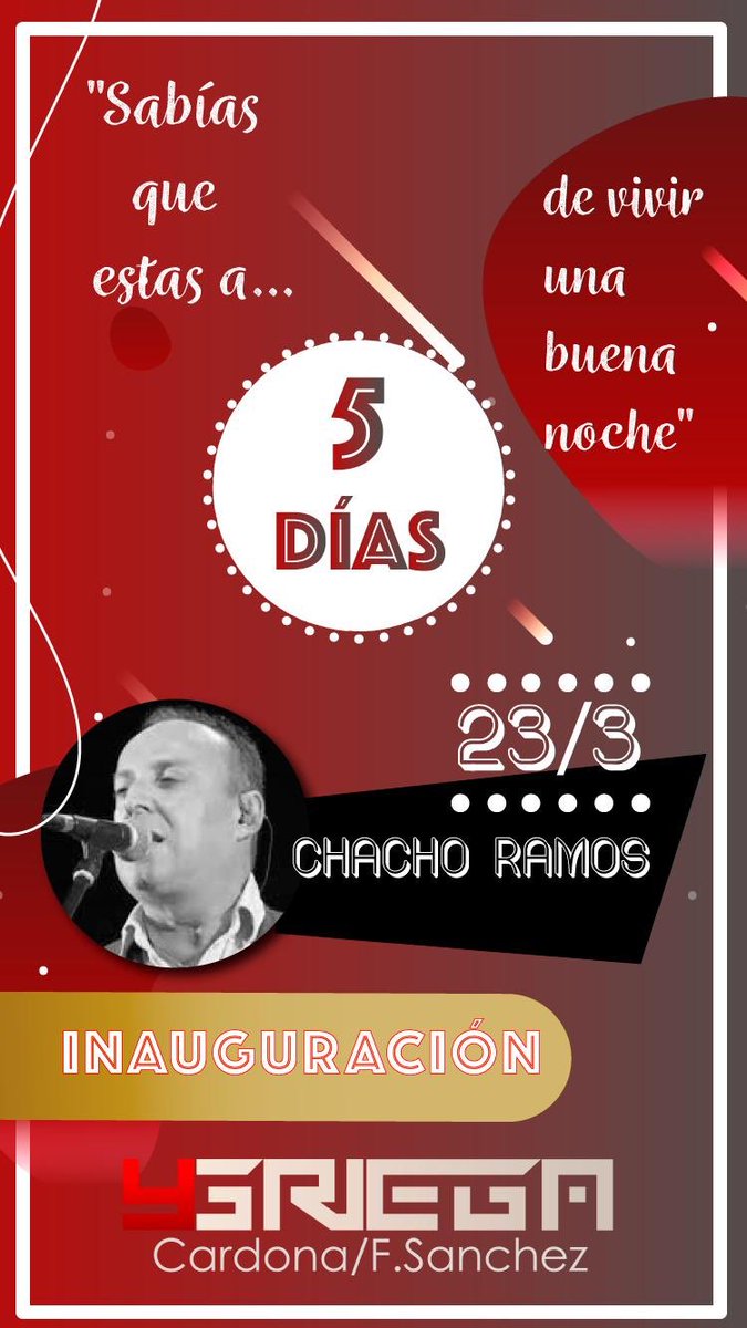 PablitoDJ_'s tweet photo. 5 DÍAS 🤪💥
Y #EXPLOTAAAA TOOOO 😱

#MegaFiesta en CUENTA REGRESIVA ⏳

Todavía no has participado? 👀
Este #Viernes sorteamos 2 #FREE 🎫 
Hoy en #Instagram se va la entrada #DOBLE 🤭

DALE QUE ESTÁS A TIEMPO ‼️
FAV / RT / 💭 Últ 4 de CI

Suerte 🍀💪🏼 https://t.co/a1BgDccGly