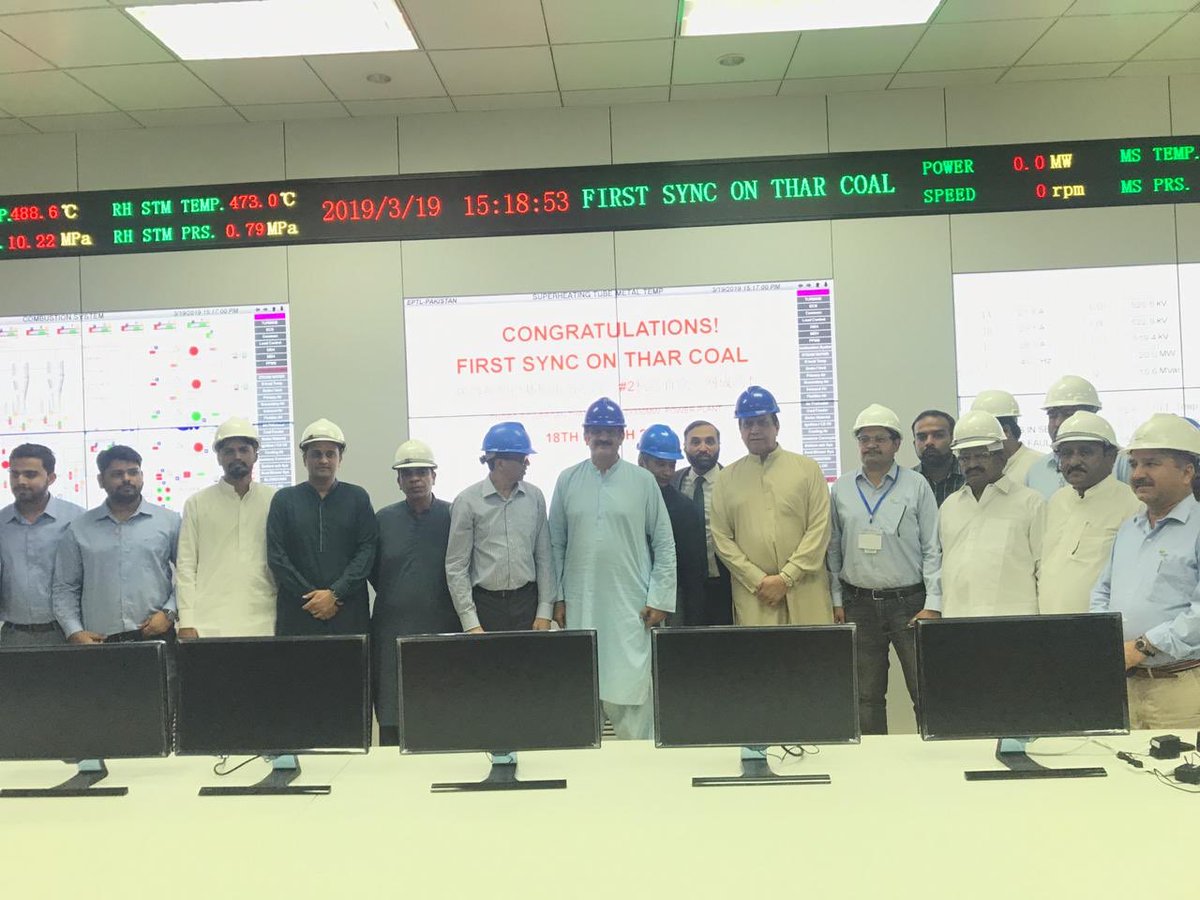 LaLaMuneer33's tweet photo. #TharPowerGen started generating 330 MW power. A landmark achievement of Sindh govt n Angro in v short period of time making new history in Pak, Recognising, appreciating, workers, Cm Sindh @MuradAliShahPPP visiting #tharcoal along with minister’s, Adviser to Cm @murtazawahab1. https://t.co/WLy0Sk5dxN