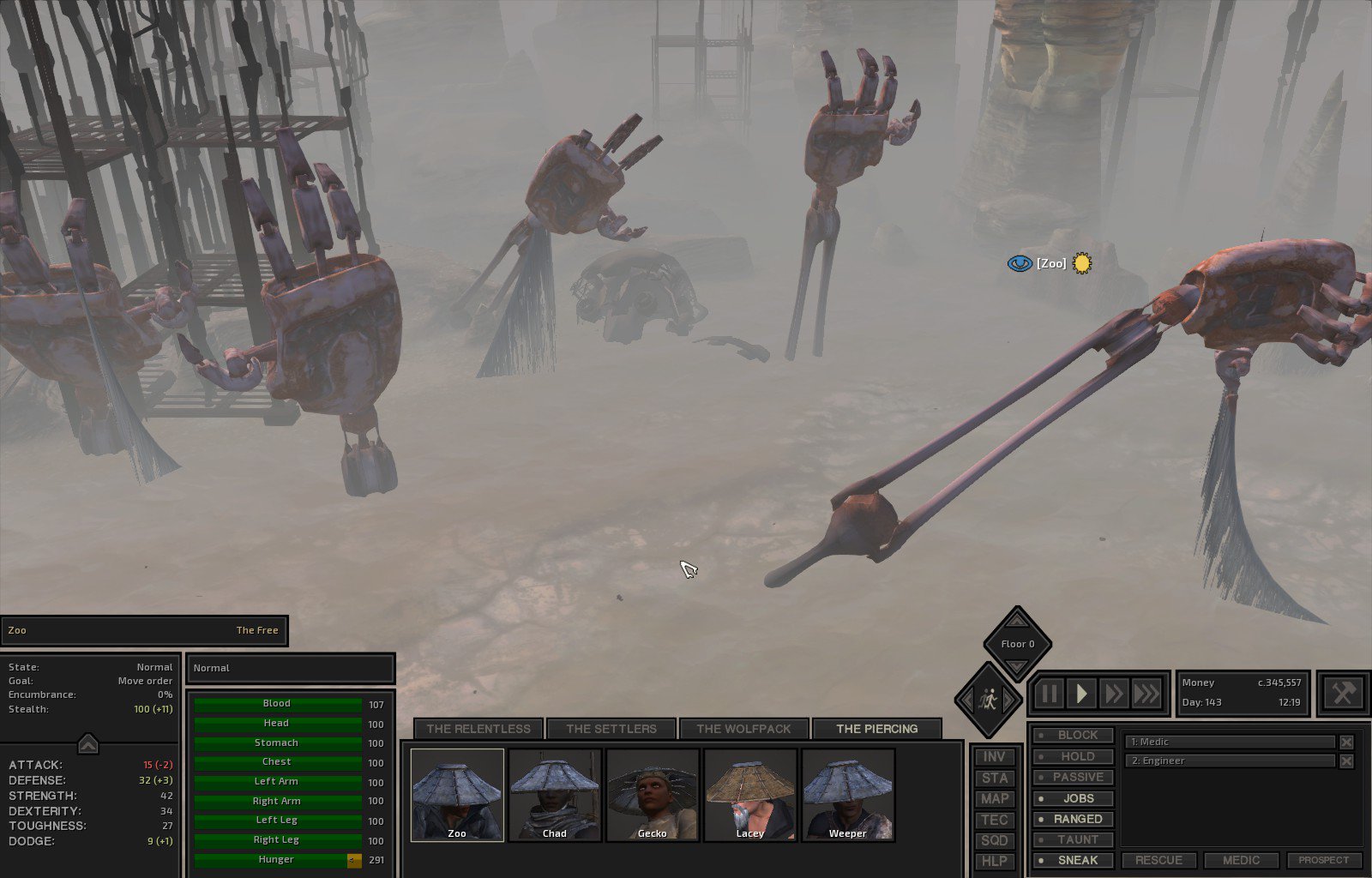 Spike on Twitter: are a way different play style in Kenshi. They never eat, aren't slowed by water, &amp; immune to gas. But they also don't heal, and you