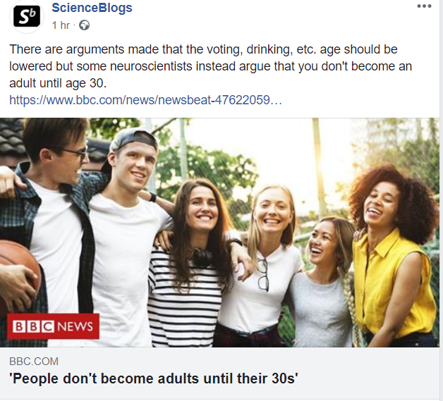 drdeanburnett's tweet photo. A brief response, from me, to today's "people don't become adults until their 30s, say neuroscientists" reports going around, leading to some arguments that the voting age should be *raised*

In summary... fuck's sake, seriously? https://t.co/ekg2zqSDBn