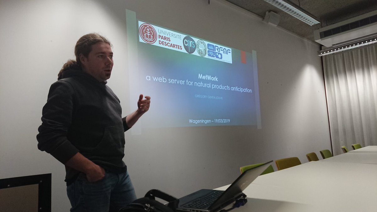 jjjvanderhooft's tweet photo. Such a pleasure to have @GentaJouveG over to discuss concepts of metabolite anticipation and introduce #MetWork that uses CFM-ID (@WishartLab) in combination with predicted reactants for #naturalproducts #annotation. Also discussed possible links with @GNPS_UCSD and @ms2lda! ๐ https://t.co/eQIin9Ete5