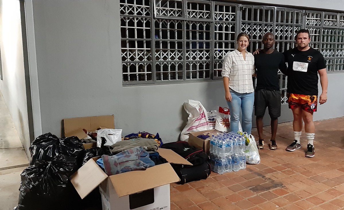Every little bit helps those in need. Thanx 2 Club Captain K. Murray, his Fiancè V Lang &amp; K Chiwanza. Much appreciated 2 players, supporters &amp; the public who dropped items off.
"When we give cheerfully and accept gratefully, everyone is blessed." ~ Maya Angelou .