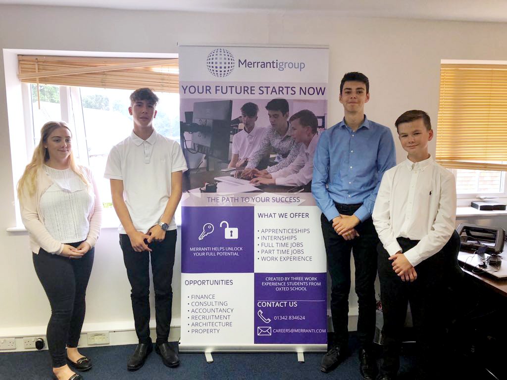 Merranti's tweet photo. @merrantiaccount will be exhibiting at @oxtedschool on Wednesday 27th March for their Careers Fair.
Last Summer, we had three of their students from Oxted School join us for a week of work experience.
#merranti #workexperience #careersfair #accountancy #cloudaccounting https://t.co/MUfVC0USeh