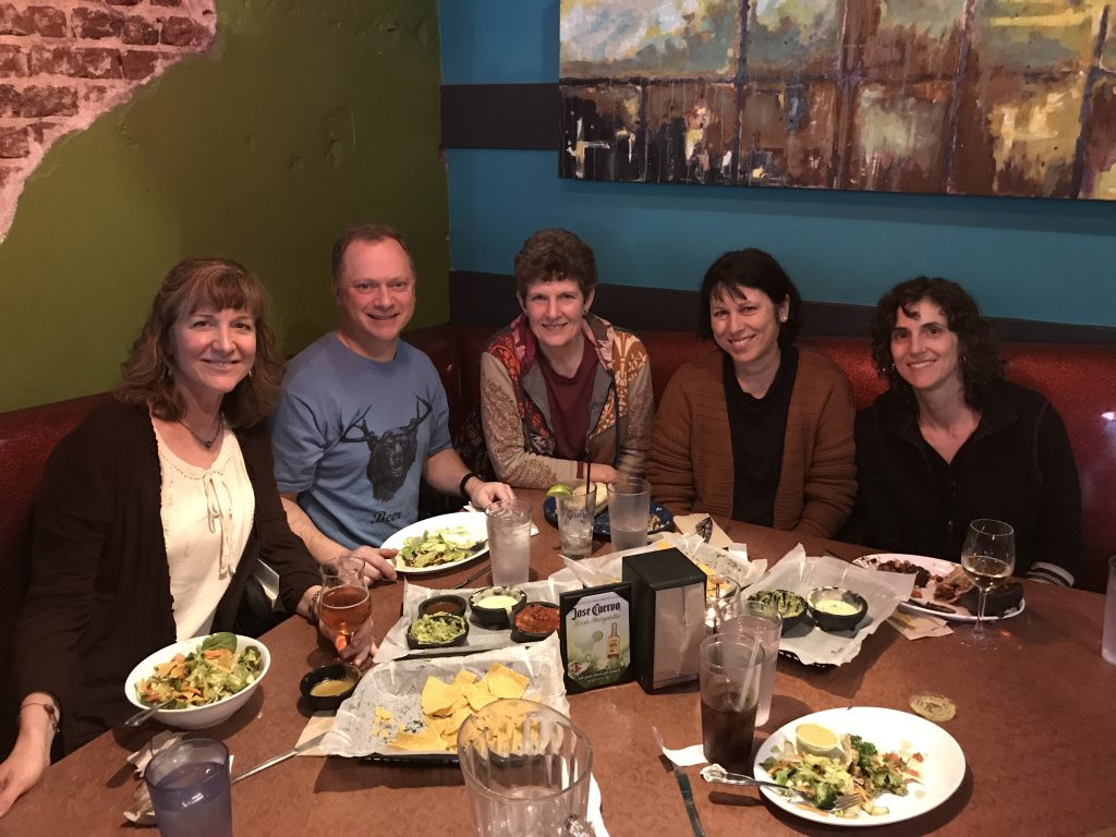 MidGradeMojo's tweet photo. The Mafia having a sit down during a wonderful weekend at @SCBWI_SoBreeze #SpringMingle conference. So many wonderful writers and illustrators in attendance. Special thanks to the faculty for passing on their knowledge and insight. #amwriting #MG #kidlit https://t.co/VNQVdaLkxV
