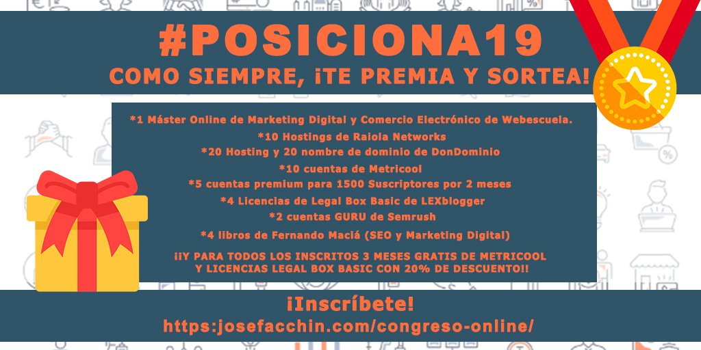 loredibattista's tweet photo. 💥#Posiciona19 el evento online y gratuito que no debes perderte!!

🔝 Conoce las mejores estrategias de #MarketingDigital #SEO #MarcaPersonal
  
📆 1 y 2 de Abril!!

🎁 Conoce los premios y al equipo #SocialMedia
  
🔶 Inscríbete gratuitamente aquí  👉 https://t.co/QPvJxLKIzv https://t.co/7OF6epjnHE