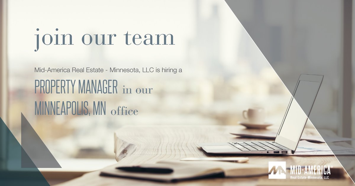 MidAmericaRE_MN's tweet photo. We’re hiring!  If you are interested in joining the Midwest’s leading retail real estate experts as a Commercial Real Estate Property Manager, use the link below to learn more about this exciting opportunity and apply. https://t.co/Zpq9ZzHd8E https://t.co/KkvrgoEW35