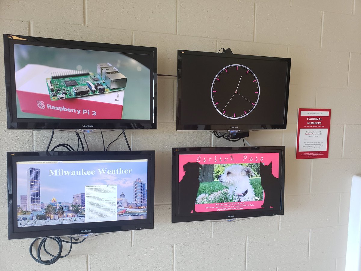 SassquatchCS's tweet photo. I think Stritch promotes academic excellence with independent projects. They encourage you even more to go out on your own to learn new things. I'm in charge of monitoring the BH monitors, which required I learn Python, great to add to a resume. #csubbb203_Spr19 https://t.co/KBewc3v5Tp