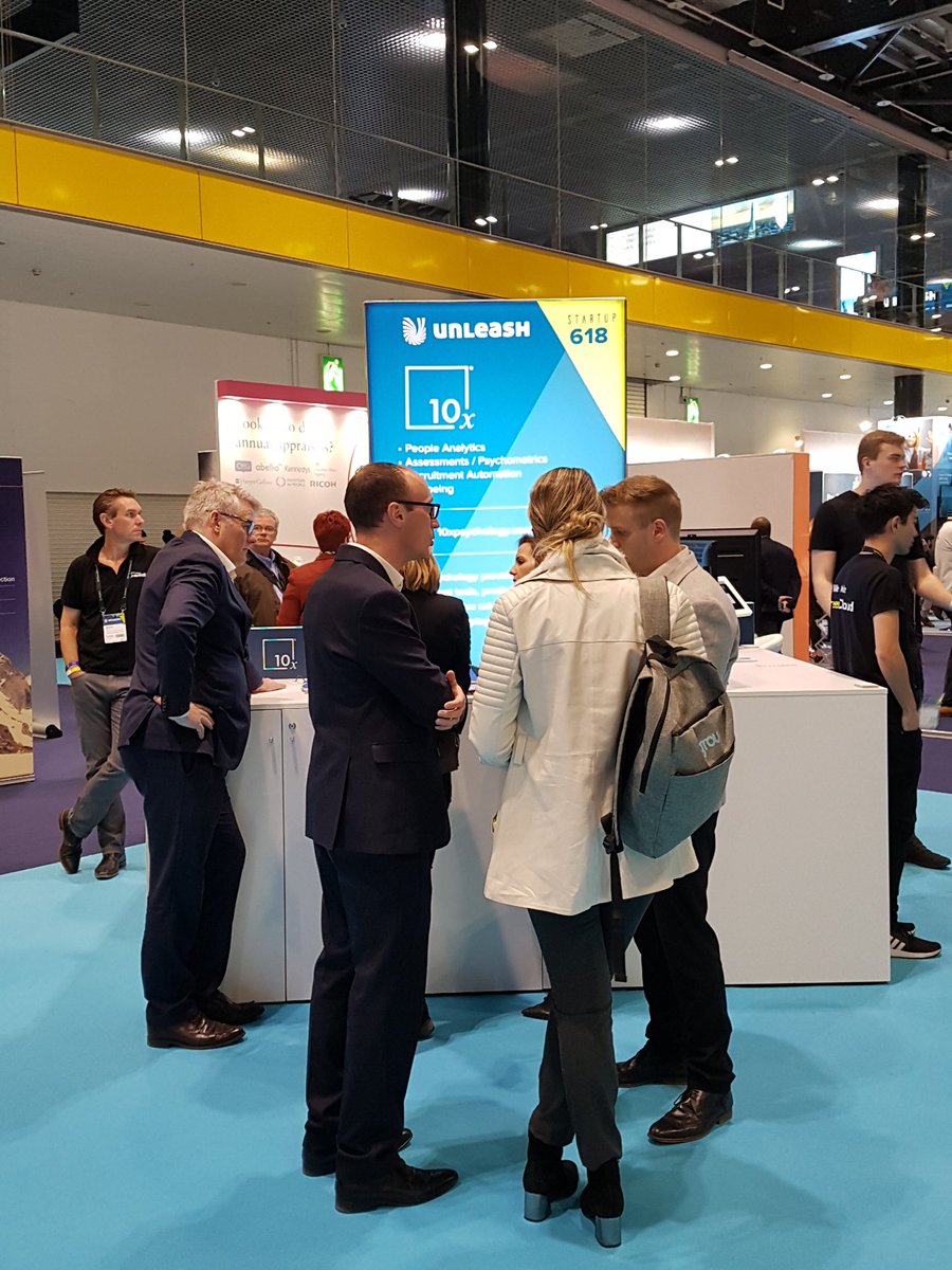10xPsychology's tweet photo. It has been a busy day at our @UNLEASHgroup booth 618. Many great discussions about #HR and #innovation. Can't wait to meet more of the #FutureofWork community tomorrow! #10xpsychology #UNLEASH19 #HRTech https://t.co/QmU7xOM5h9