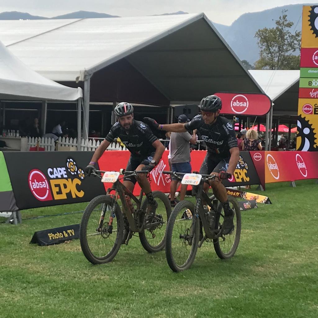 DynamicDesignSA's tweet photo. @CapeEpic Participants #TeamPorexSAFlottweg completed stage 2 of the #CapeEpic in 05:48:21 putting them in position 336 overall &amp; position 101 in the masters category.  
#CapeEpic #Untamed #PorexSA #Flottweg  #BlackElephantVintners #Wildekrans @Flottweg @PorexRxSA https://t.co/zssqbUdhMD