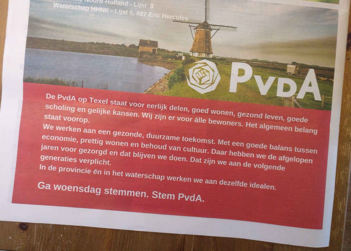 PvdA PRO Texel tweet media