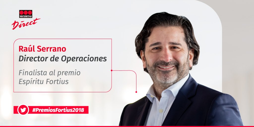 verisure_esp's tweet photo. Nuestro Director de Operaciones, Raúl Serrano, es finalista al premio Espíritu Fortius, una nueva categoría creada para reconocer la excelencia en satisfacción del cliente, trabajo en equipo y consecución de resultados. ¡Todo un orgullo! 👏 👏👏#PremiosFortius2018 @PremiosFortius https://t.co/ipmom8EKww
