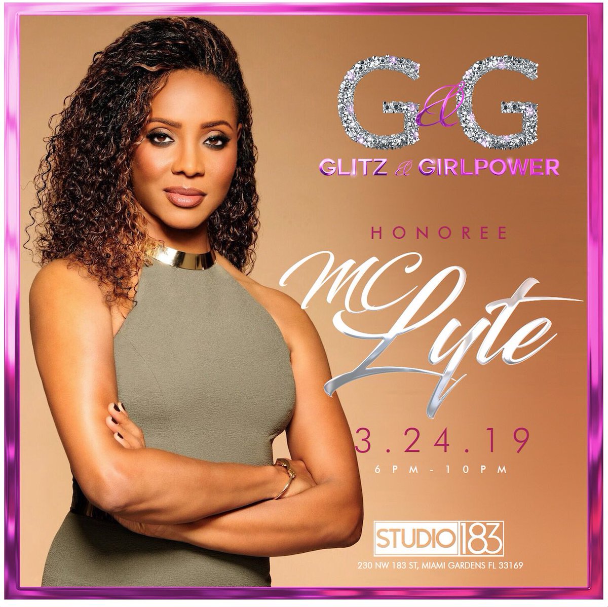 mclyte's tweet image. Miami! The Pre-Show Pink Carpet Affair will serve as the opening event for the 2019 @glitzngirlpower Awards! @lynnrichardson is speaking and I’m receiving The Legend Award - RSVP ONLY! GlitzNGirlpower@gmail.com! 
#ThePinkCarpetAffair 💕💎