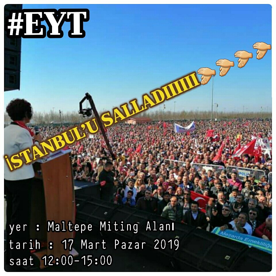 <a href="/EytSydDernegi/">EYT SYDD</a> Şimdiye Kadar Hep Yanınızda Olduk✔️

Vakit Artık Karar Vakti✔️

Ya Mağduriyetleri Bitirir Yasayı Çıkartırsınız!

Yada Diyoruzki #YasaSizdeOylarEYTde ✔️

KARAR SİZİN ✔️