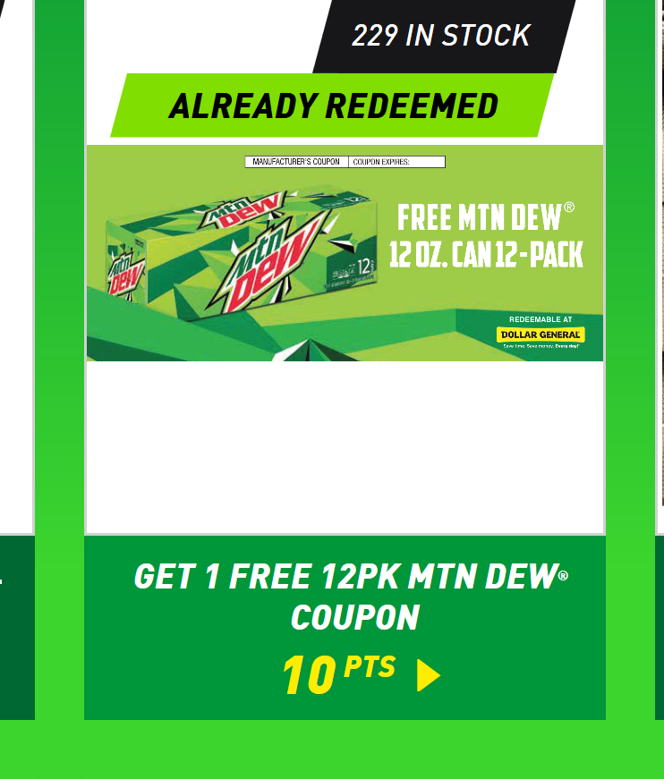 krazykatfreebie's tweet photo. I got my #FREE 12 pack of Dew today! Get yours too! Buy MTN DEW® at Dollar General® to earn Team Rubicon gear #DewGeneralStore #promotion - Ends 12/31/19. While supplies last. U.S (excl AK/DC/HI/ID/MT/WA/WY) 18+ only. Subj to Terms. https://t.co/hPeiuGVMTO https://t.co/5sUnrfFAhf