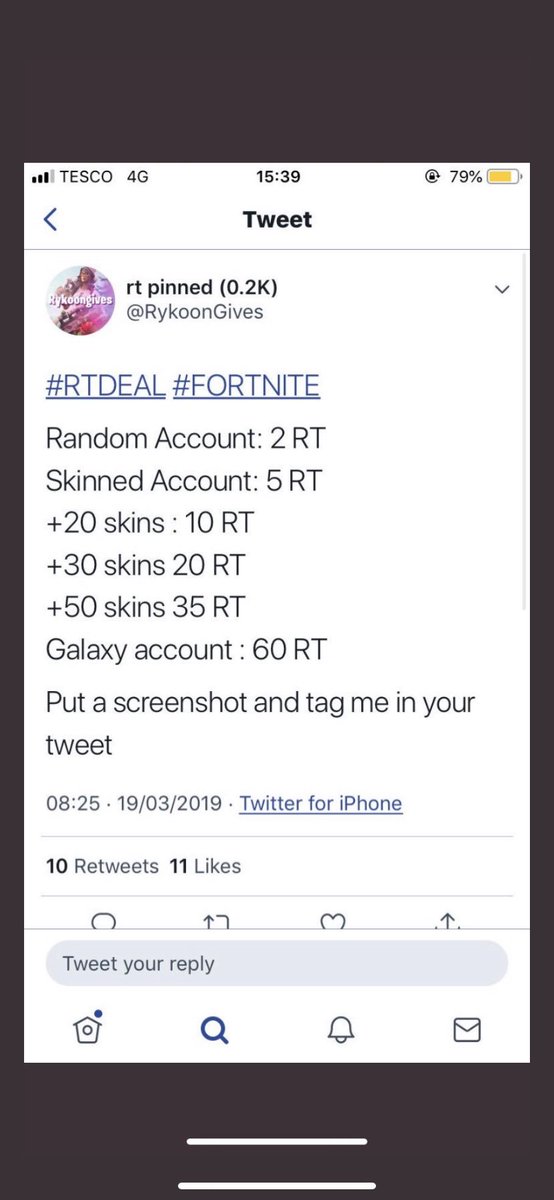 blade1052's tweet photo. #rtdeal @RykoonGives #fortnite help me to get 20 Rt please I can do rtxrt #help #rtxrt please help me get https://t.co/AXgPwEvt7W