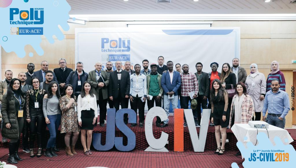 PolytecSousse's tweet photo. Retour en images sur la journée scientifique  JSCIVIL 2019 de l'Ecole Polytechnique de Sousse. 
#PolytecSousse #JSCIVIL2019 https://t.co/qRvCzMGnga