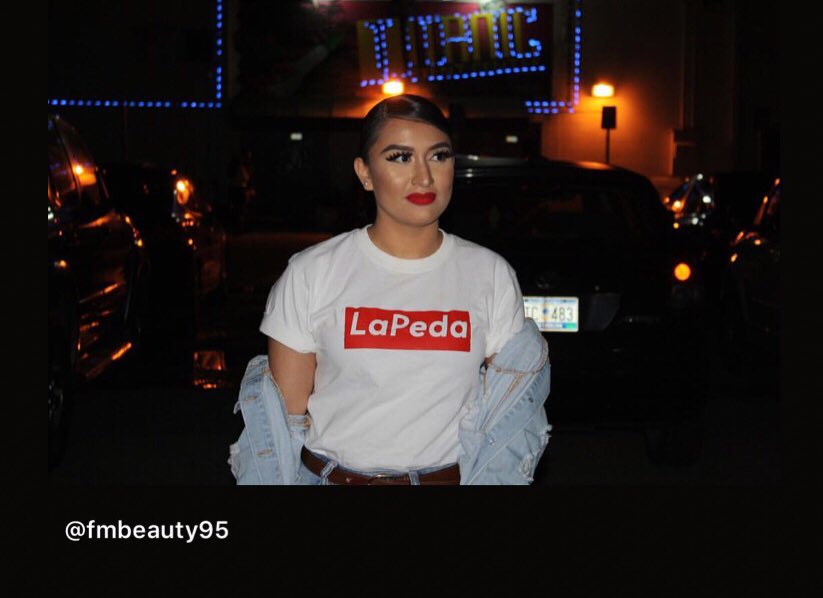 _La_peda_'s tweet photo. Hit us up for shirts! 🔥🔥 

Model: @FannyM4595 https://t.co/PoGRCQKGv0