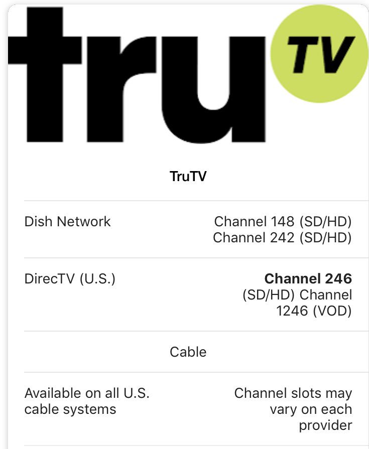 Lauren Joffe On Twitter It S The Annual Wtf Channel Is Trutv On Week