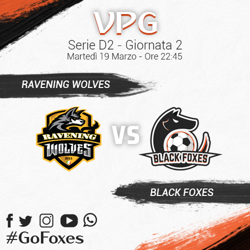 blackfoxes1's tweet photo. 🏆 @VPG_Italy - Serie D 2
🗓 Martedì 19 Marzo
⏰ Ore 22:45

@RaveWolves 🆚 #BlackFoxes

🖥️ Guarda le partite sul nostro canale #YouTube! 
👉 https://t.co/8xIbMNSjm8

#GoFoxes 🖤🦊 https://t.co/93IQxUVSXY