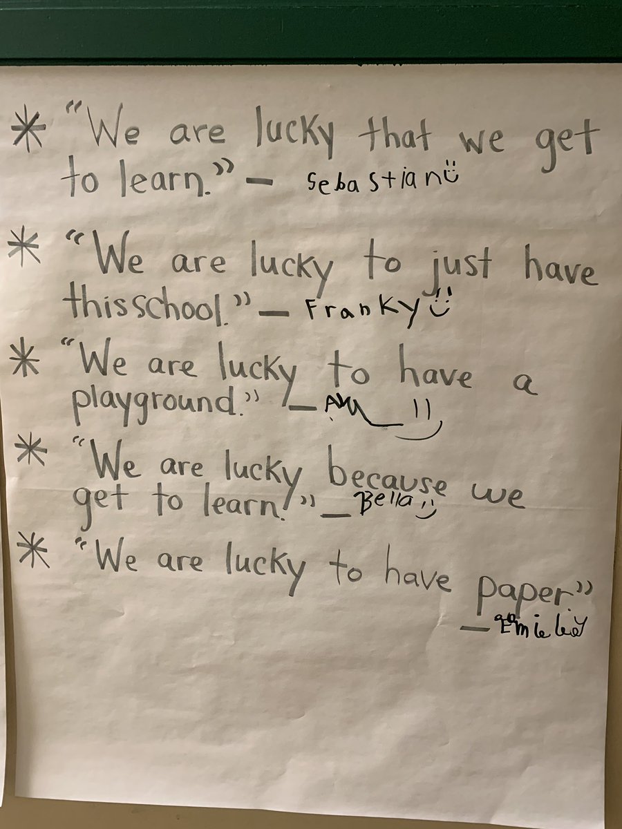 SkarinJo's tweet photo. 2nd grade writers feeling lucky to be at SCES! #SunapeeCentral https://t.co/yo41zhL3gl