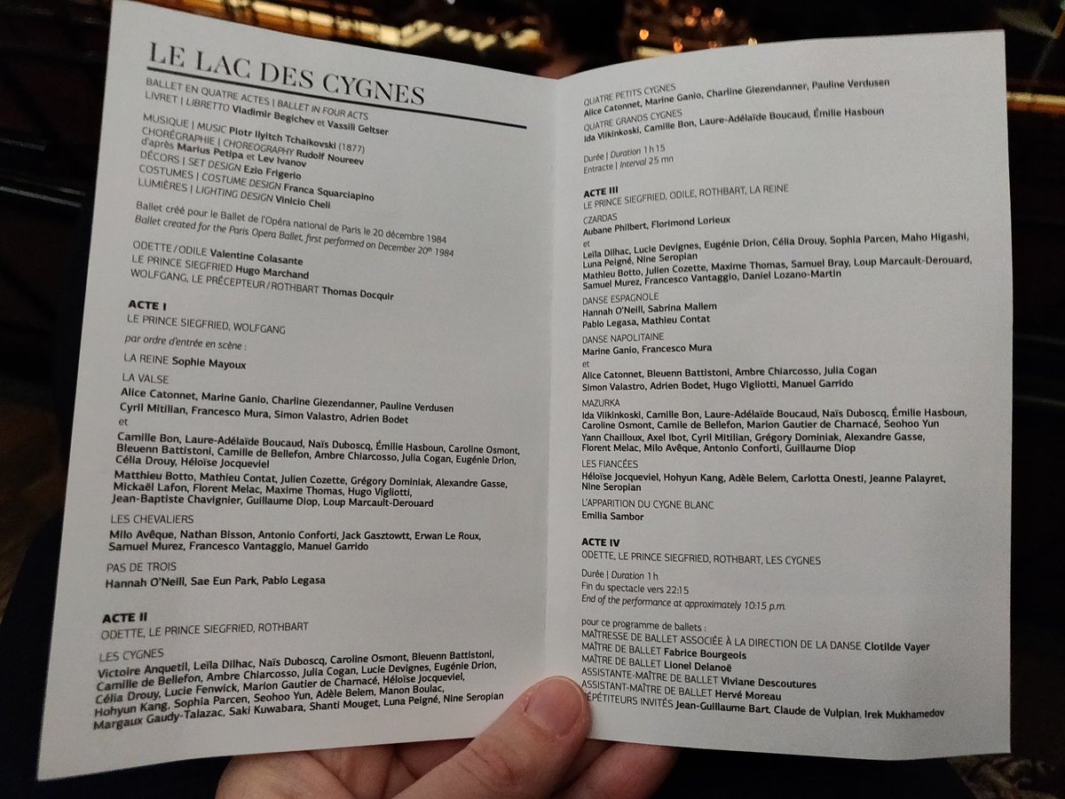 Christellerie's tweet photo. Allée M, rang 10, place 54 #soirée 49
#tutuland #lacdescygnes #onp https://t.co/DFUfRVkTkk